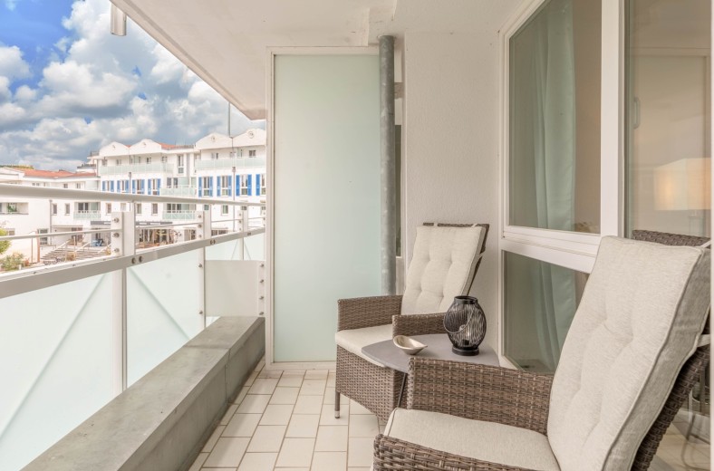 Ferienwohnung Ostseeglück Balkon