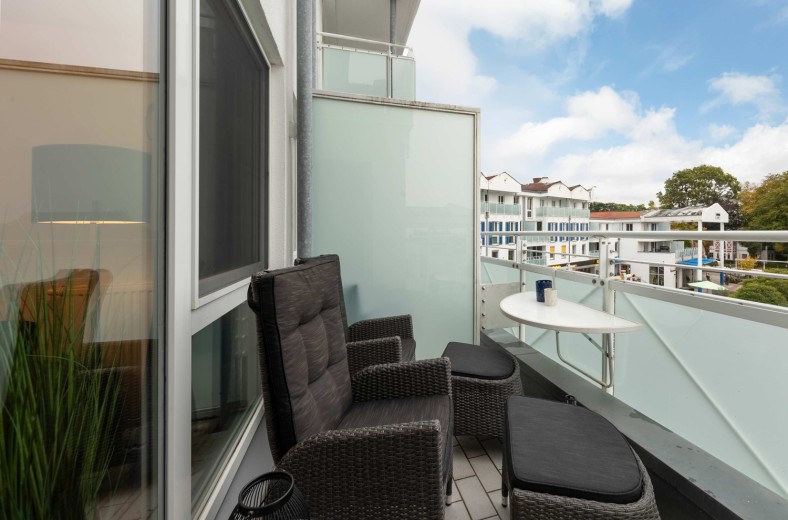 Ferienwohnung Ostseeschatz Balkon